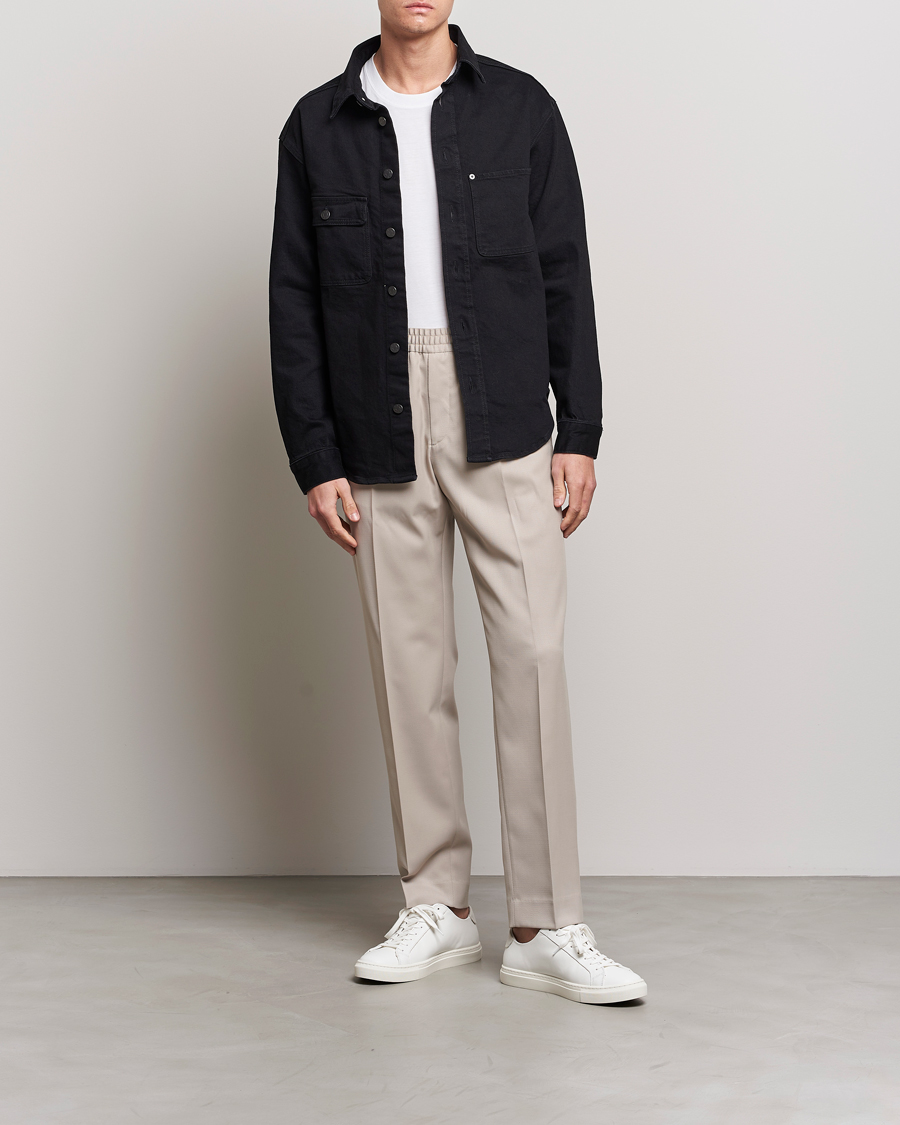 Herren | Hosen | Filippa K | Relaxed Terry Wool Trousers Grey Beige