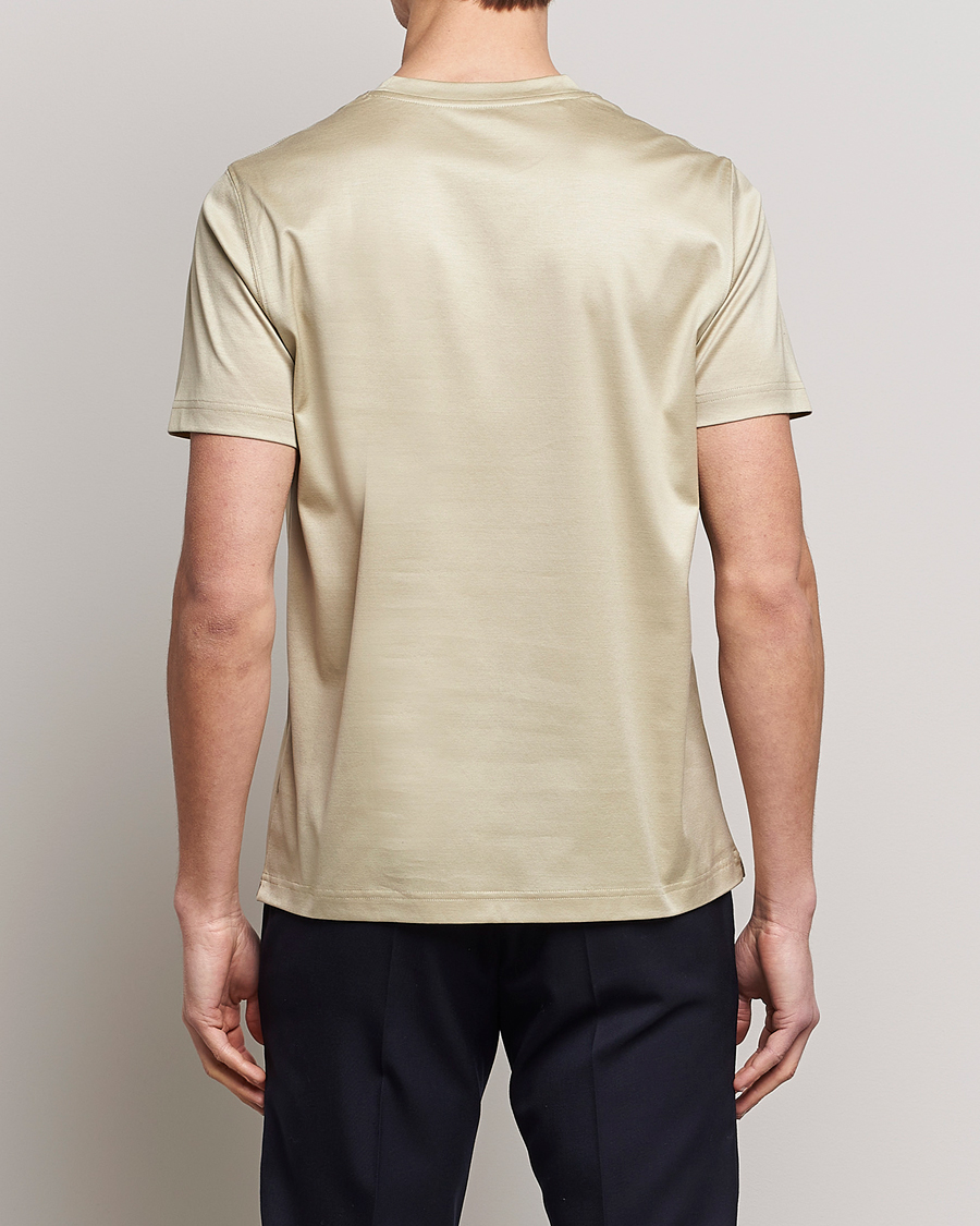 Herren | T-Shirts | Eton | Filo Di Scozia T-Shirt Light Brown