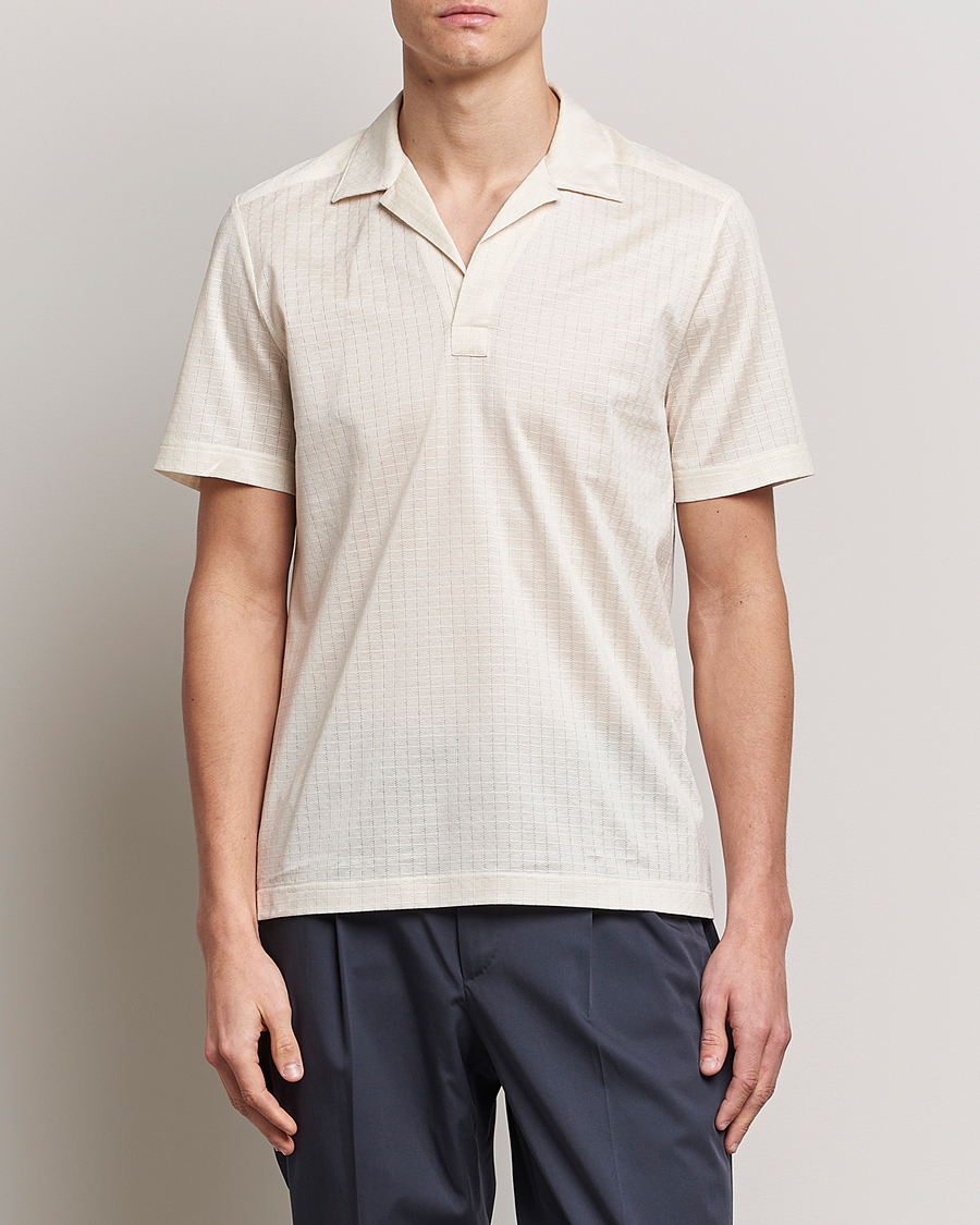 Herren | Poloshirts | Eton | Filo Di Scozia Open Collor Shirt White