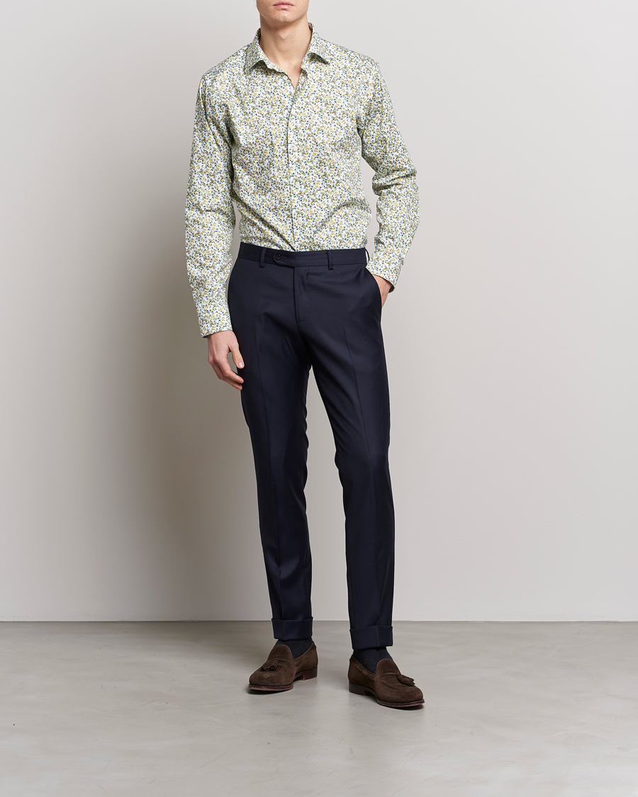 Herren | Hemden | Eton | Signature Twill Slim Fit Shirt Lemon Print
