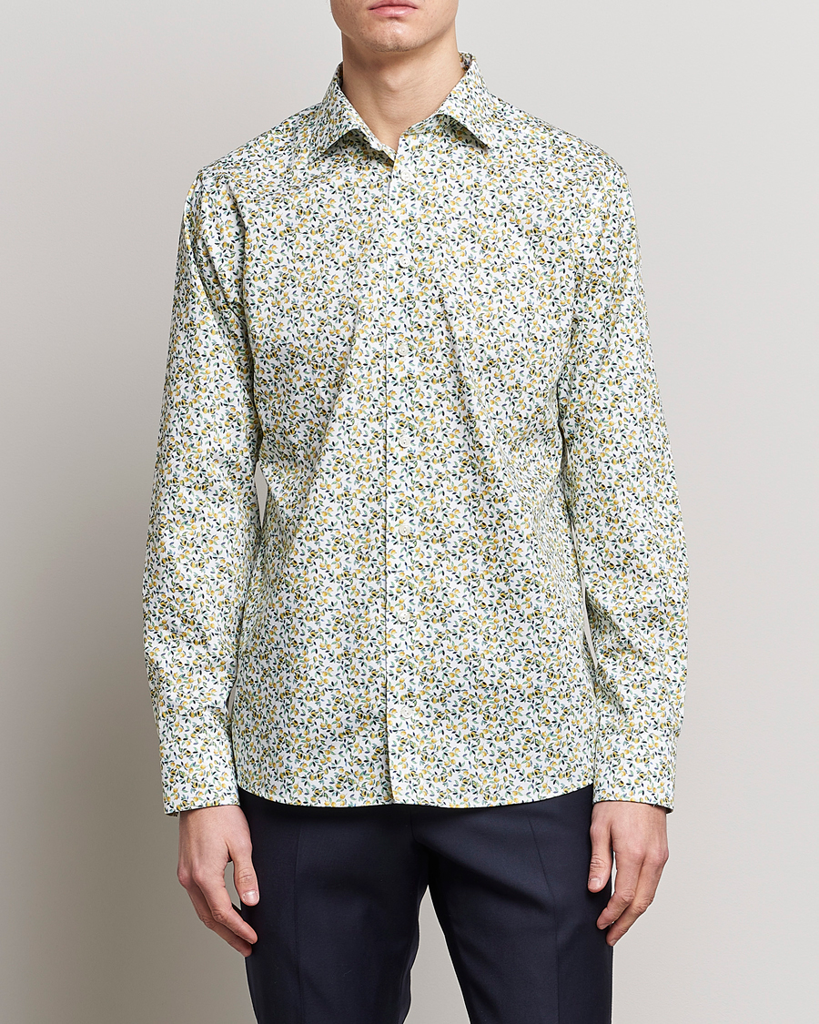 Herren | Hemden | Eton | Signature Twill Slim Fit Shirt Lemon Print