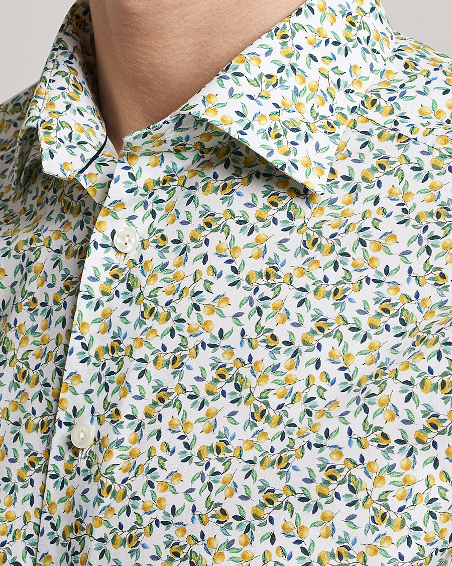 Herren | Hemden | Eton | Signature Twill Slim Fit Shirt Lemon Print