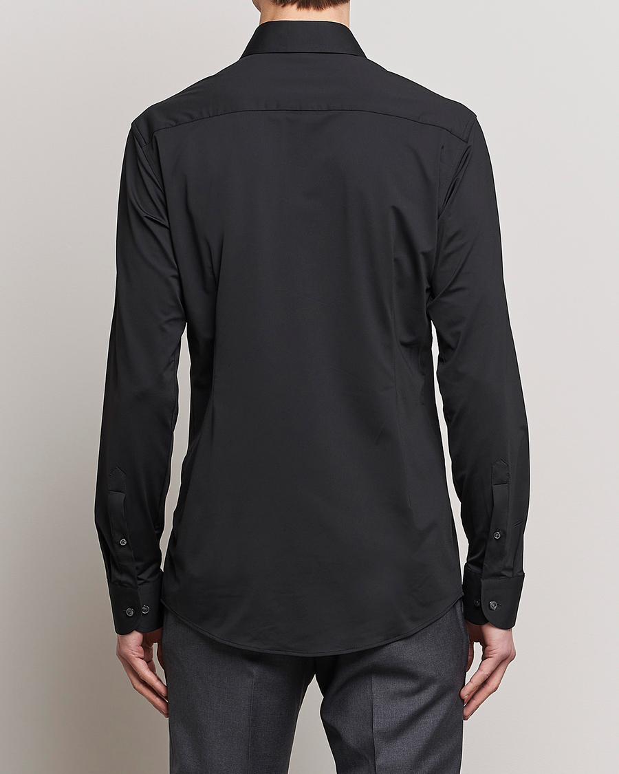 Herren | Hemden | Eton | Slim Fit Four Way Stretch Shirt Black