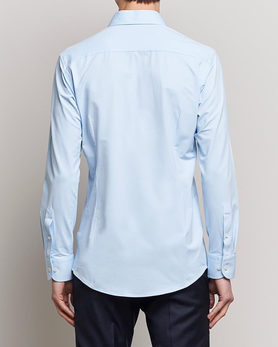 Herren | Hemden | Eton | Slim Fit Four Way Stretch Shirt Light Blue