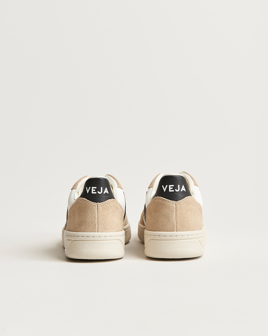 Herren | Veja V-10 Chromefree Leather Extra White/Black Sahara | Veja | V-10 Chromefree Leather Extra White/Black Sahara