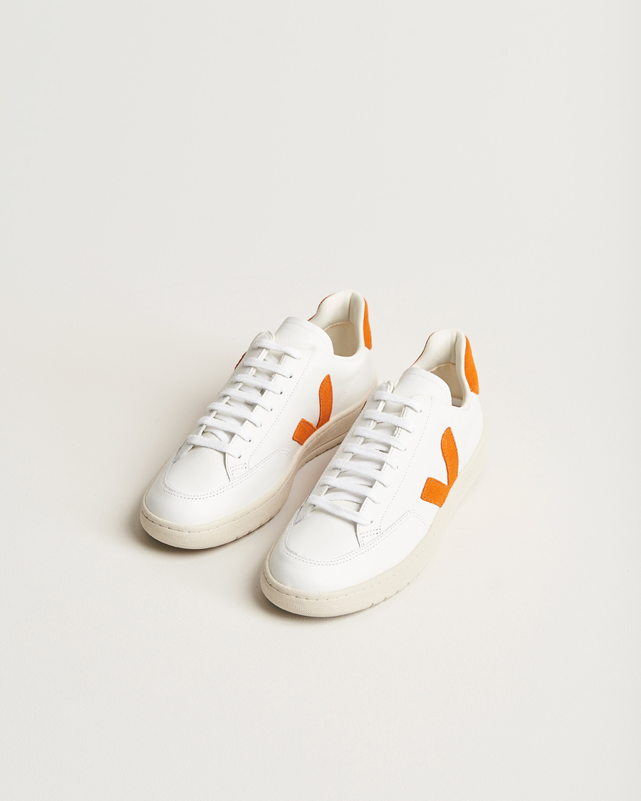 Herren | Veja V-12 Sneaker Extra White/Pumpkin | Veja | V-12 Sneaker Extra White/Pumpkin