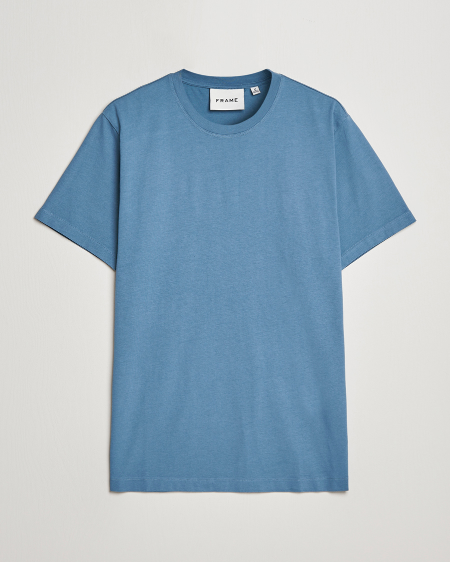 Herren | T-Shirts | FRAME | Logo T-Shirt Grey Blue