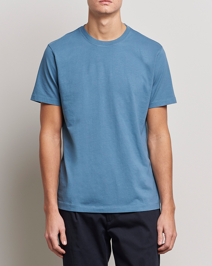 Herren | T-Shirts | FRAME | Logo T-Shirt Grey Blue