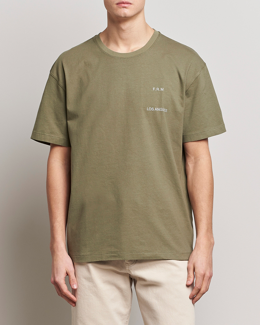 Herren | T-Shirts | FRAME | Logo Print T-Shirt Old Green