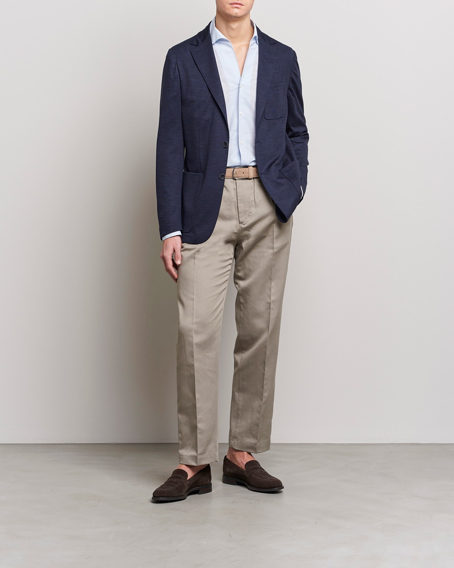 Herren | Sakkos | Canali | Wool Jersey Blazer Navy