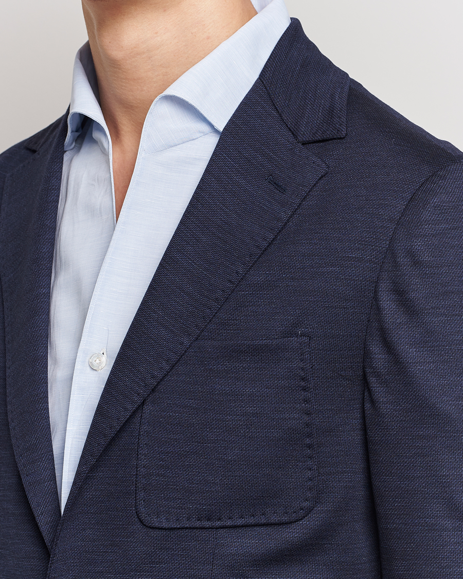 Herren | Sakkos | Canali | Wool Jersey Blazer Navy