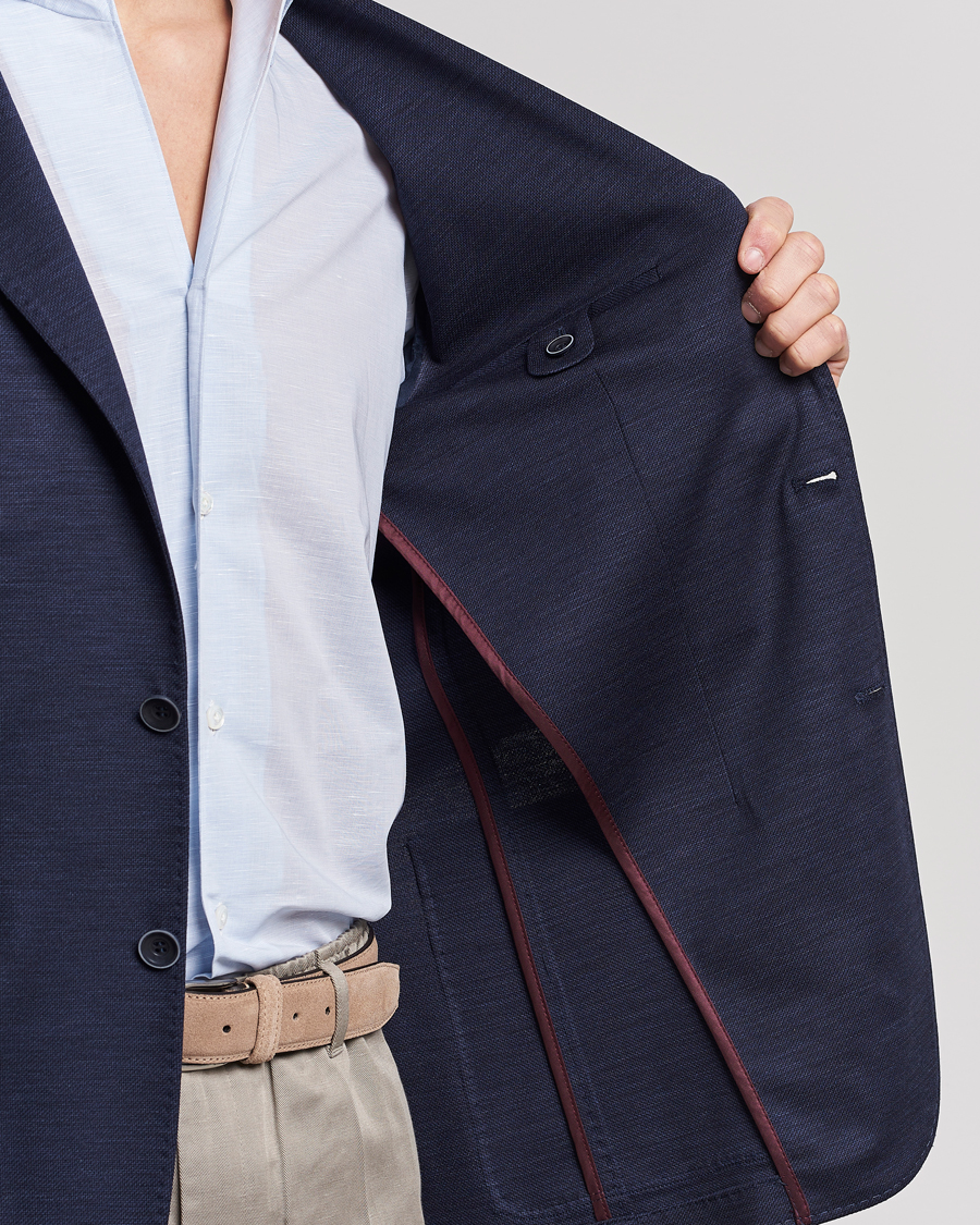 Herren | Sakkos | Canali | Wool Jersey Blazer Navy