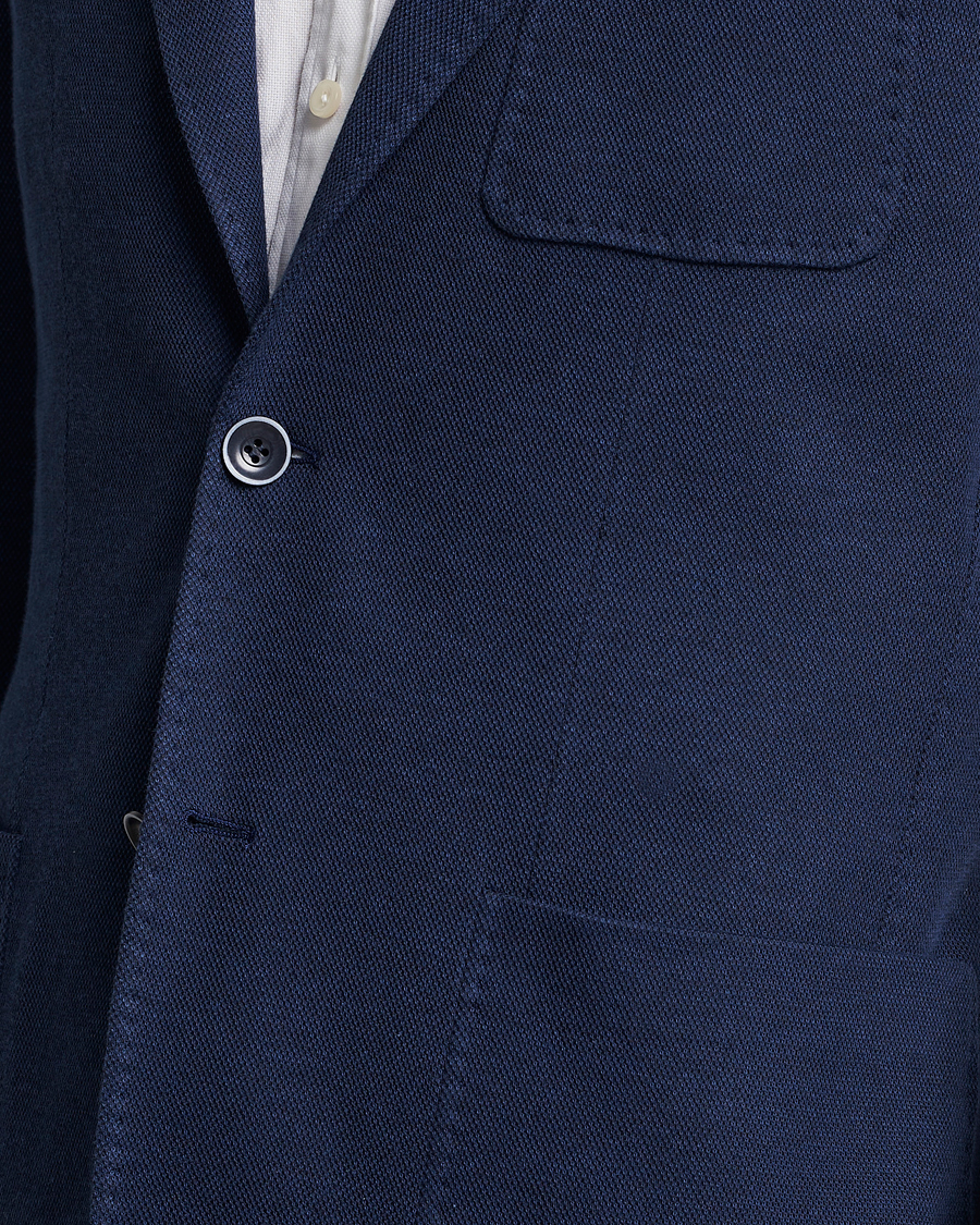 Herren | Sakkos | Canali | Cotton Stretch Jersey Blazer Navy