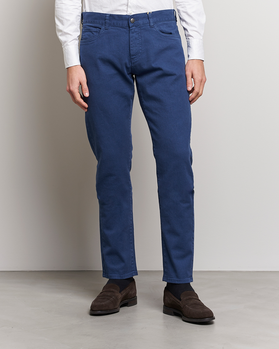 Herren | Hosen | Canali | Slim Fit 5-Pocket Pants Dark Blue