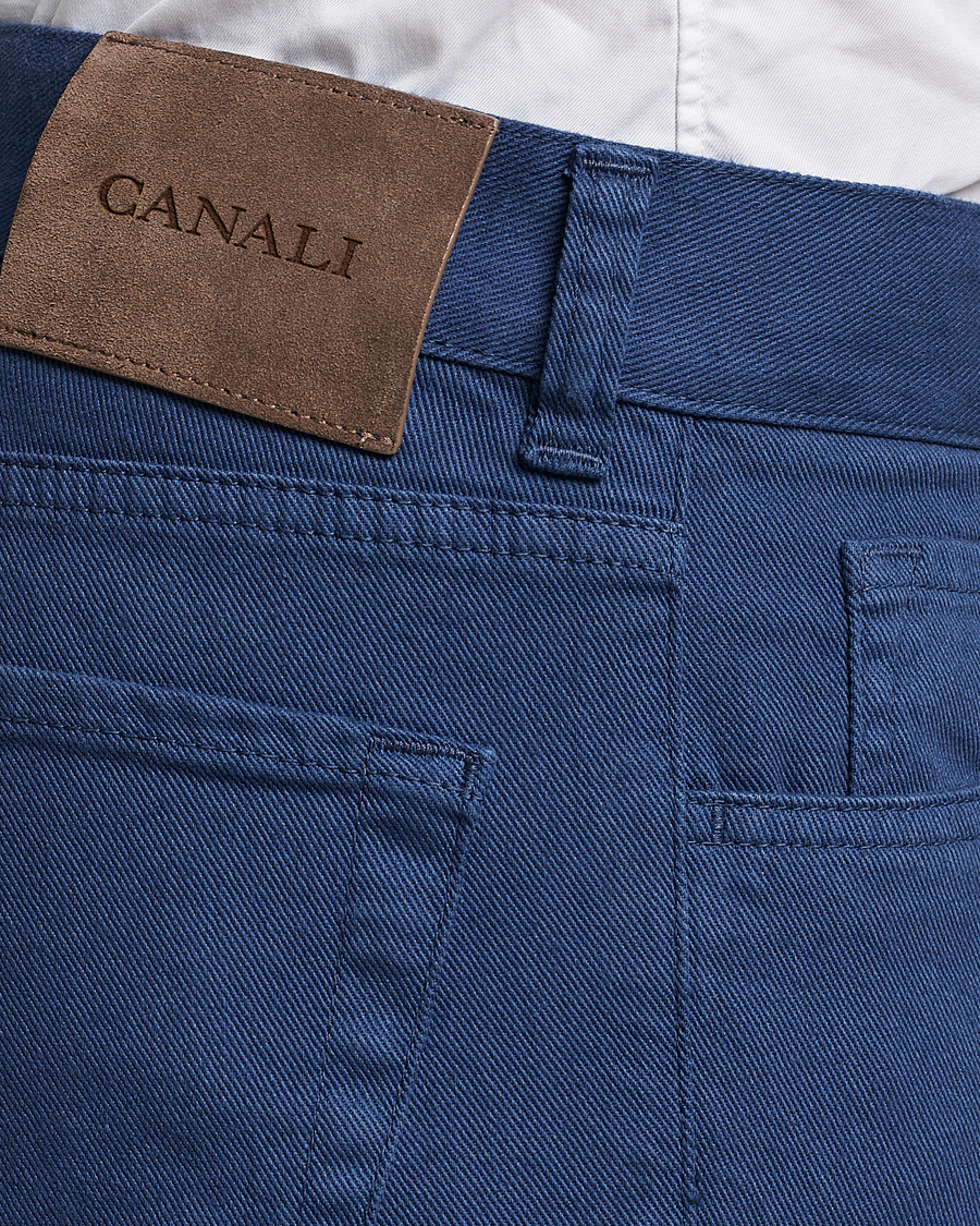 Herren | Hosen | Canali | Slim Fit 5-Pocket Pants Dark Blue