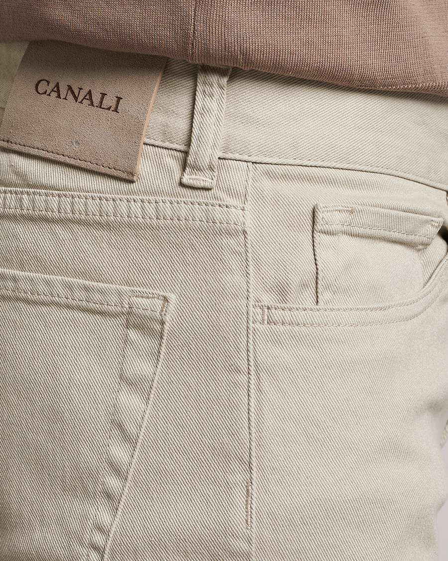 Herren | Hosen | Canali | Slim Fit 5-Pocket Pants Beige
