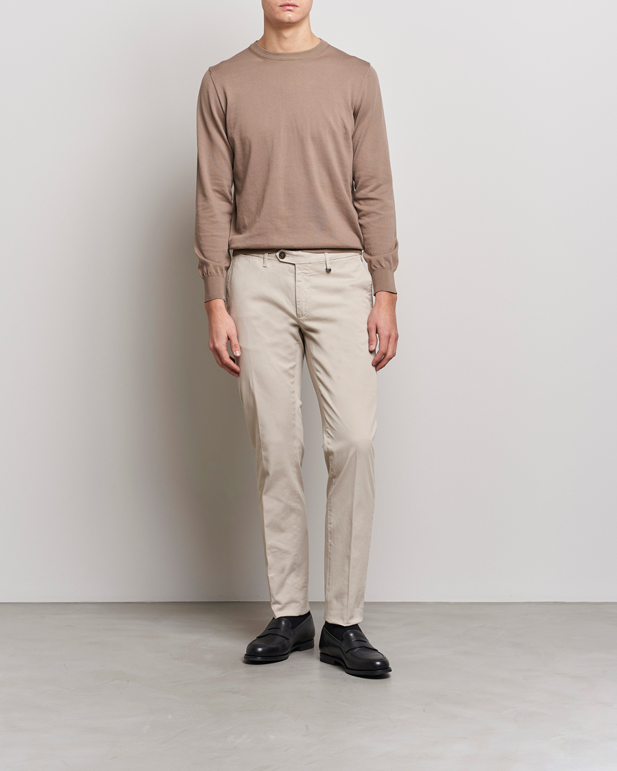 Herren | Hosen | Canali | Cotton Stretch Chinos Beige