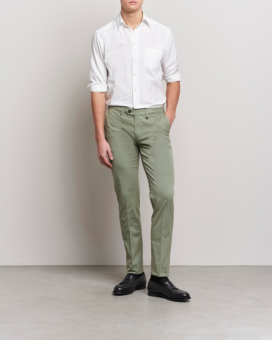 Herren | Hosen | Canali | Cotton Stretch Chinos Sage