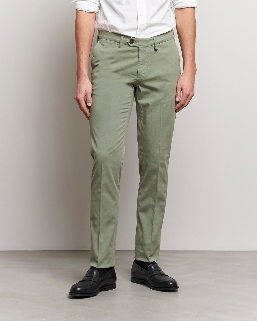 Herren | Hosen | Canali | Cotton Stretch Chinos Sage
