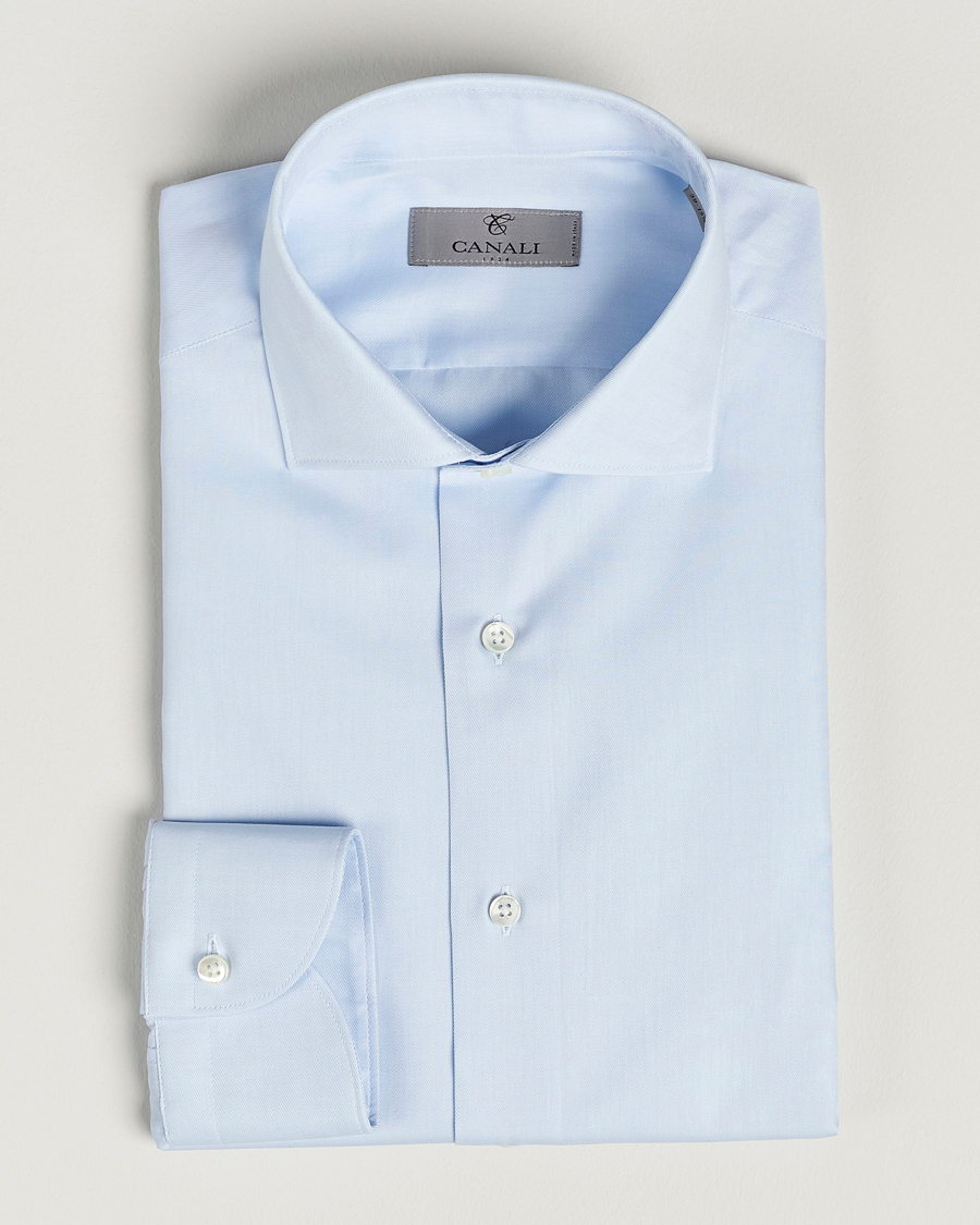 Herren | Hemden | Canali | Slim Fit Cotton Shirt Light Blue