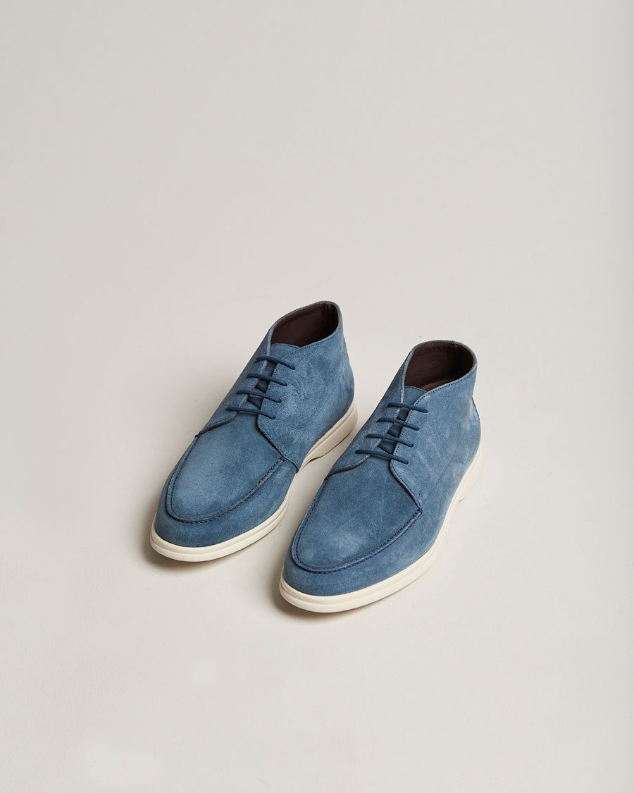 Herren | Canali Chukka Boots Light blue Suede | Canali | Chukka Boots Light blue Suede