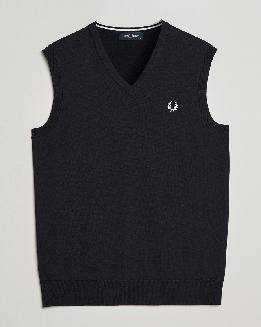 Herren | Pullover | Fred Perry | Classic V-Neck Tank Black