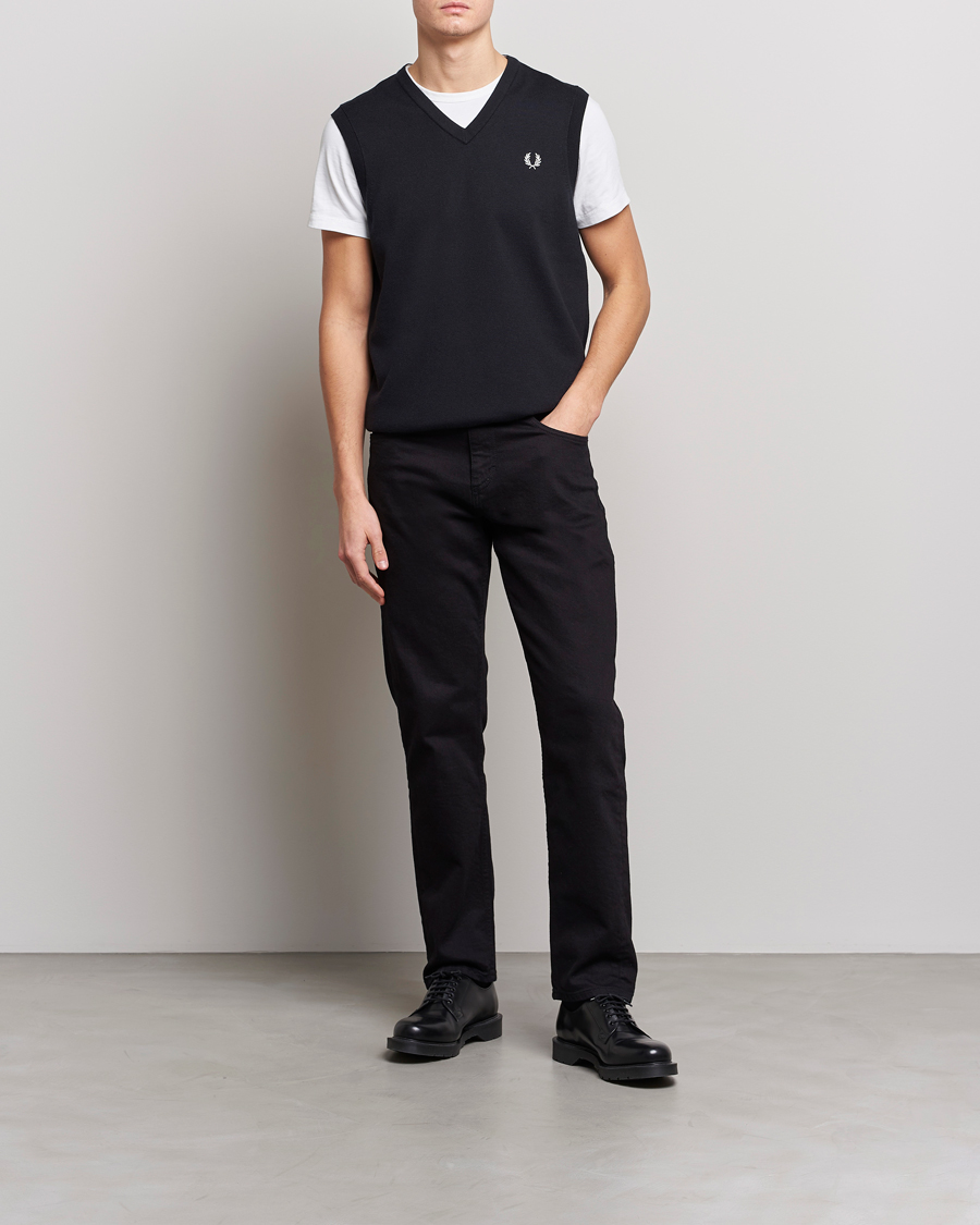 Herren | Pullover | Fred Perry | Classic V-Neck Tank Black