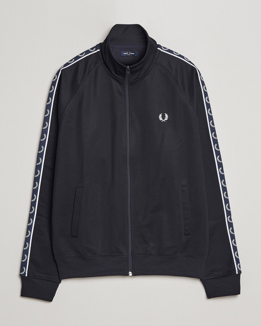 Herren | Pullover | Fred Perry | Taped Track Jacket Navy/White