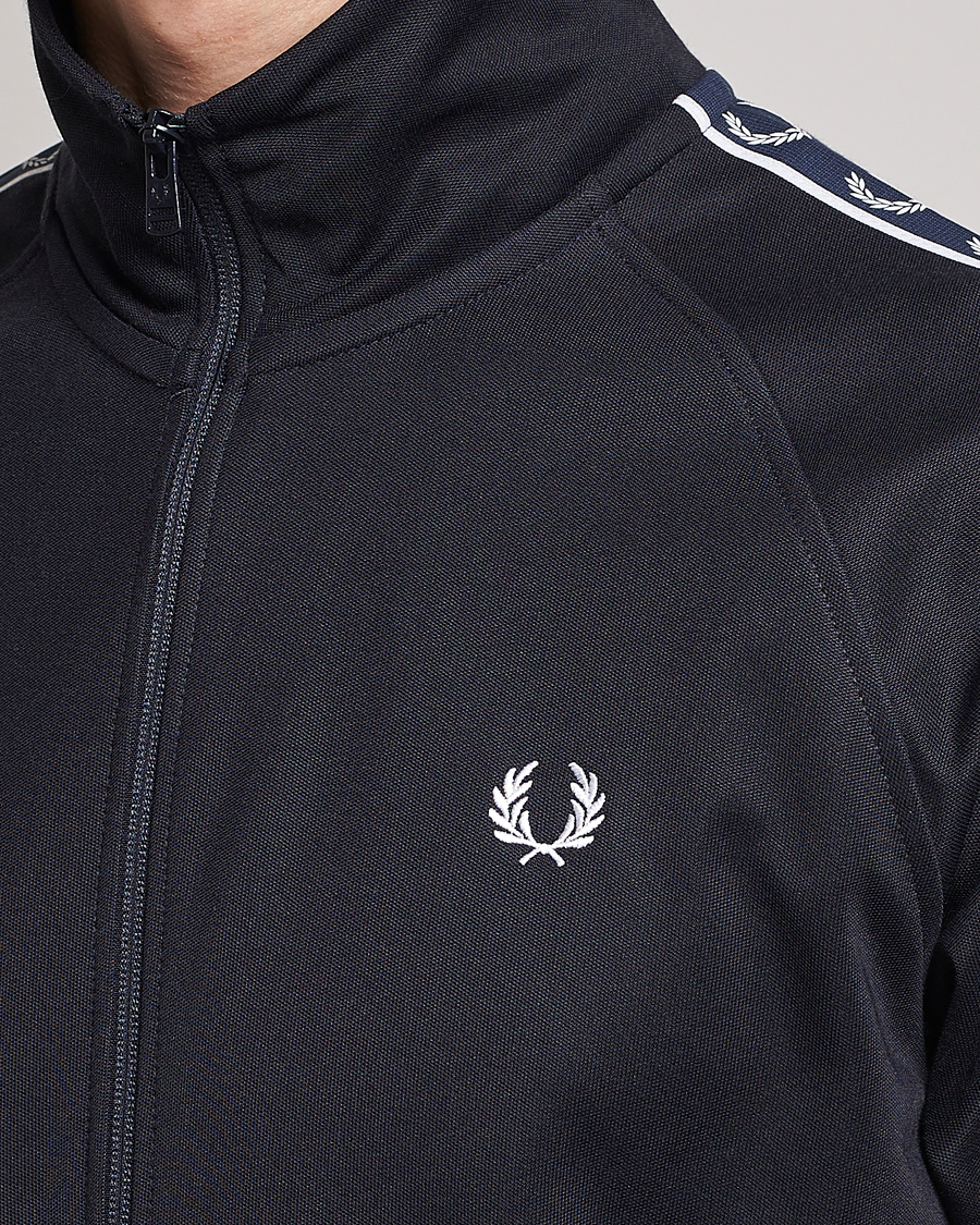 Herren | Pullover | Fred Perry | Taped Track Jacket Navy/White
