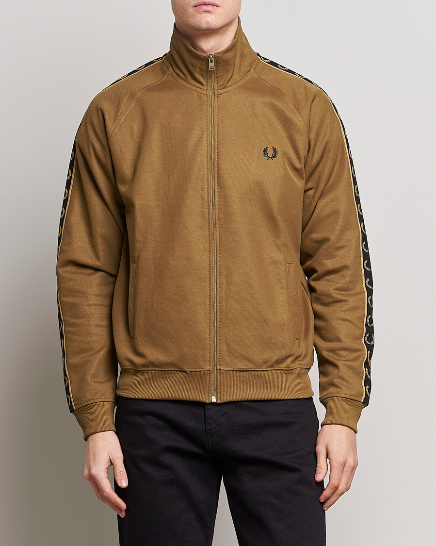 Herren | Pullover | Fred Perry | Taped Track Jacket Shaded Stone