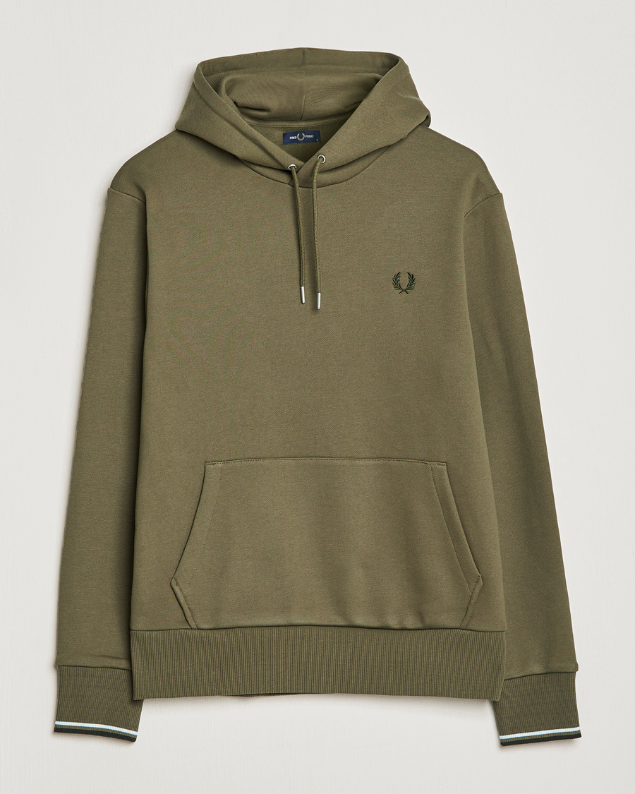 Herren | Pullover | Fred Perry | Tipped Hooded Sweatshirt Unifrom Green