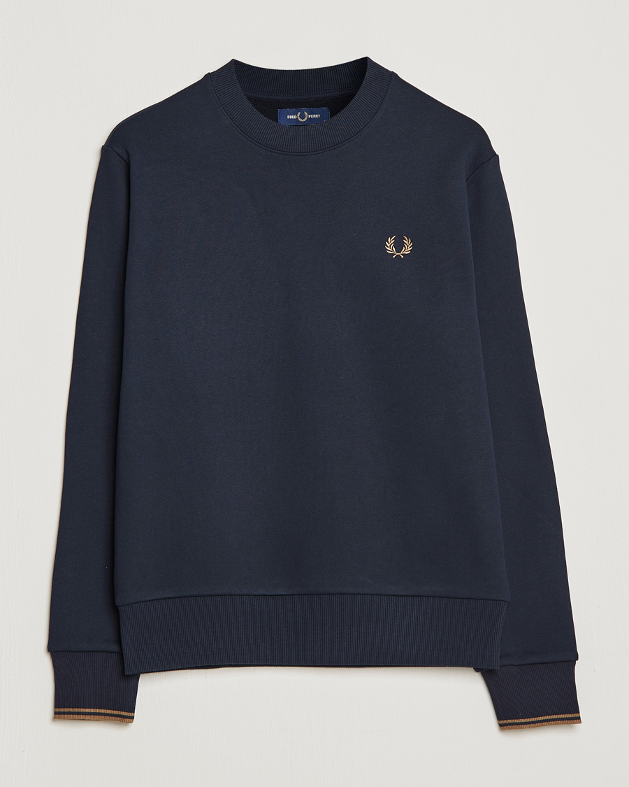 Herren | Pullover | Fred Perry | Crew Neck Sweatshirt Navy