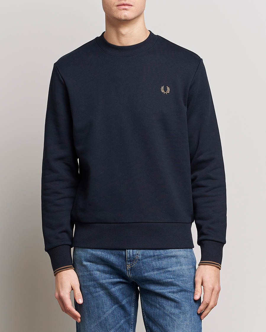 Herren | Pullover | Fred Perry | Crew Neck Sweatshirt Navy