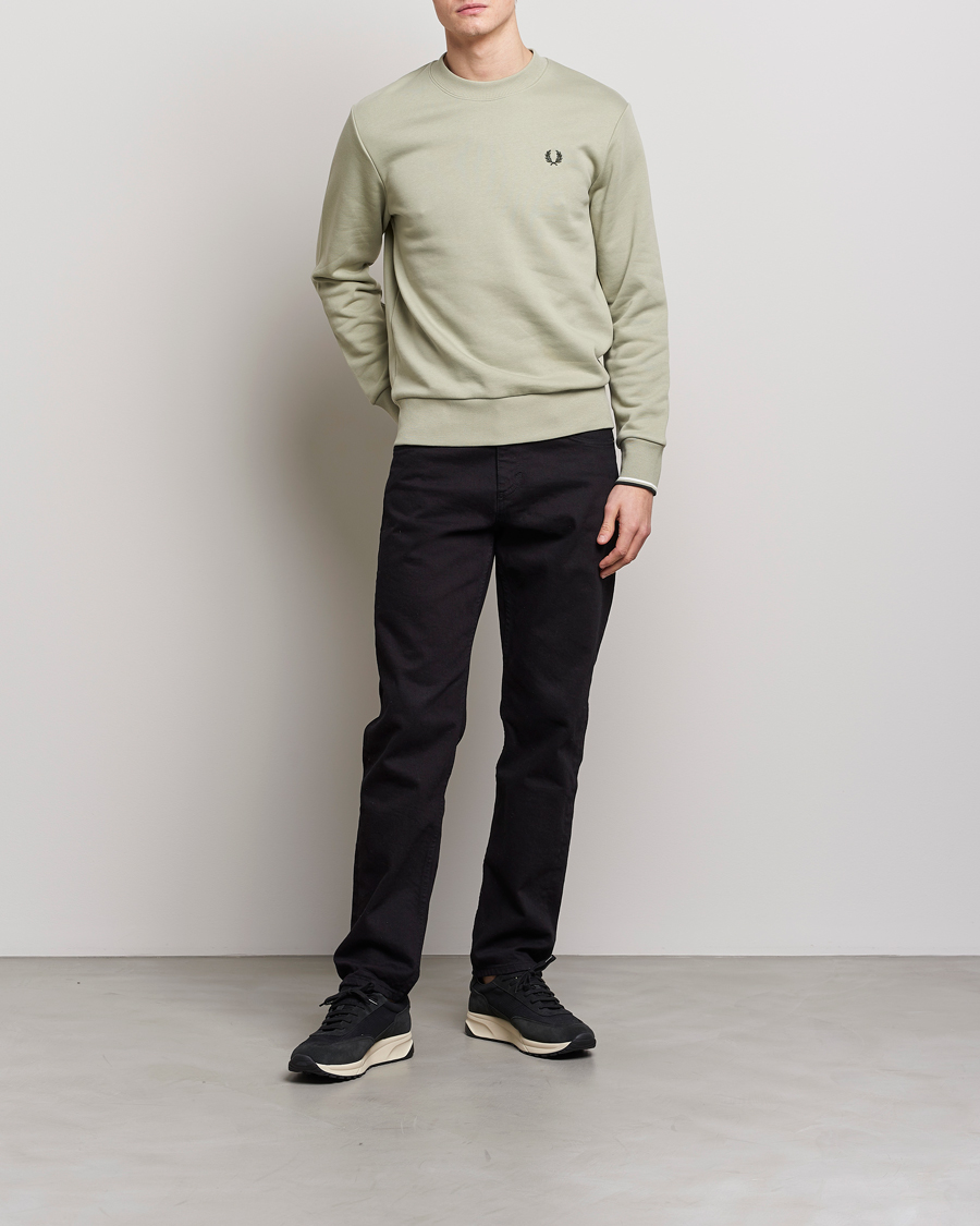 Herren | Pullover | Fred Perry | Crew Neck Sweatshirt Sea Gras