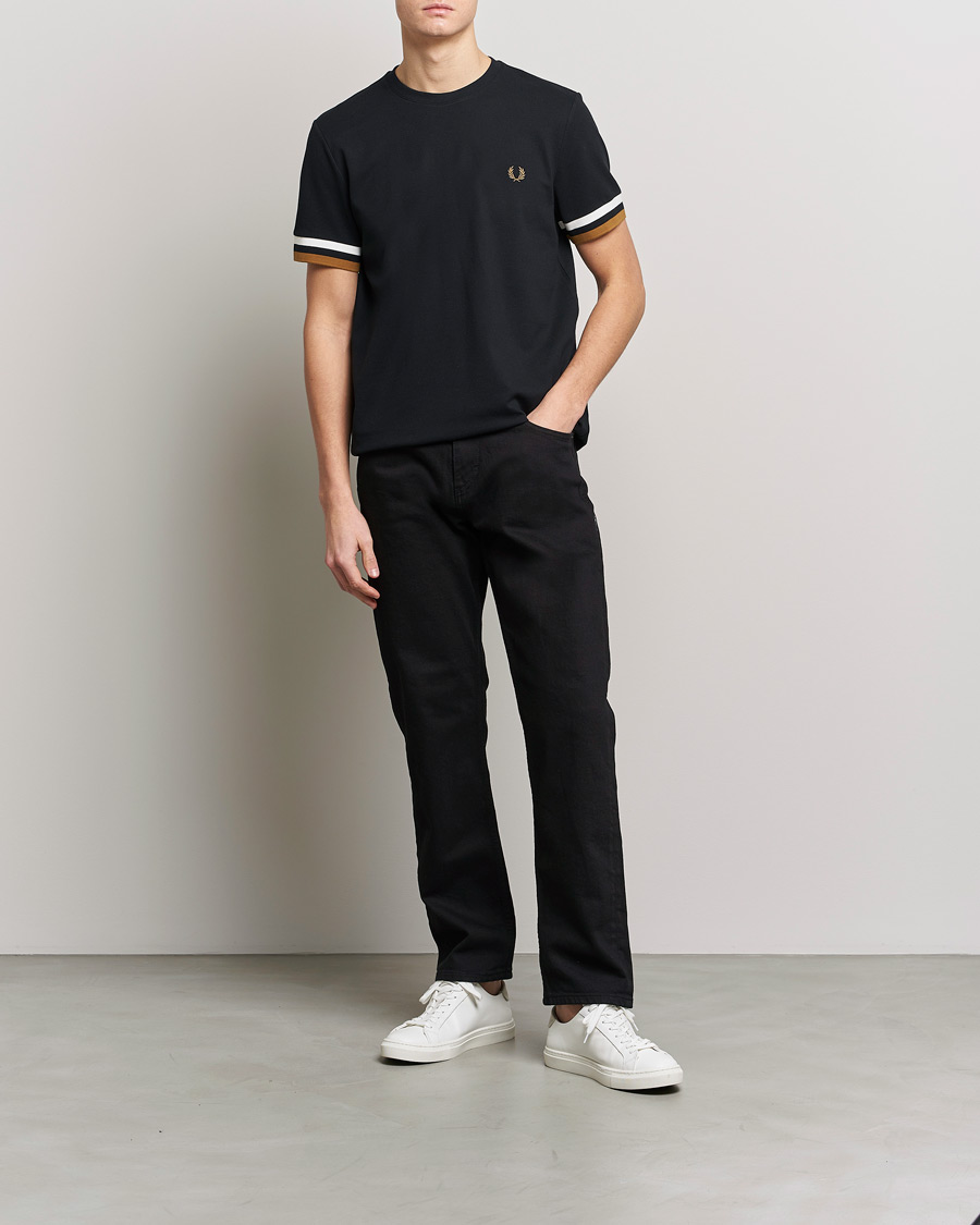 Herren | T-Shirts | Fred Perry | Boled Tipped Pique T-Shirt Black