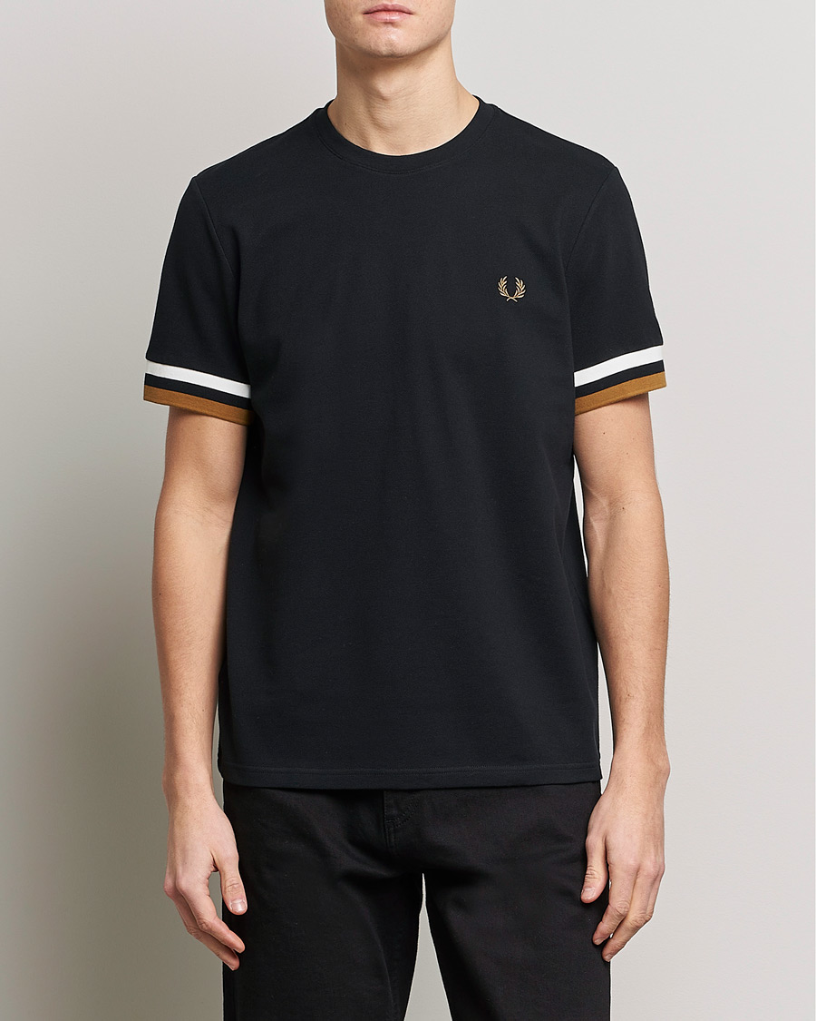 Herren | T-Shirts | Fred Perry | Boled Tipped Pique T-Shirt Black