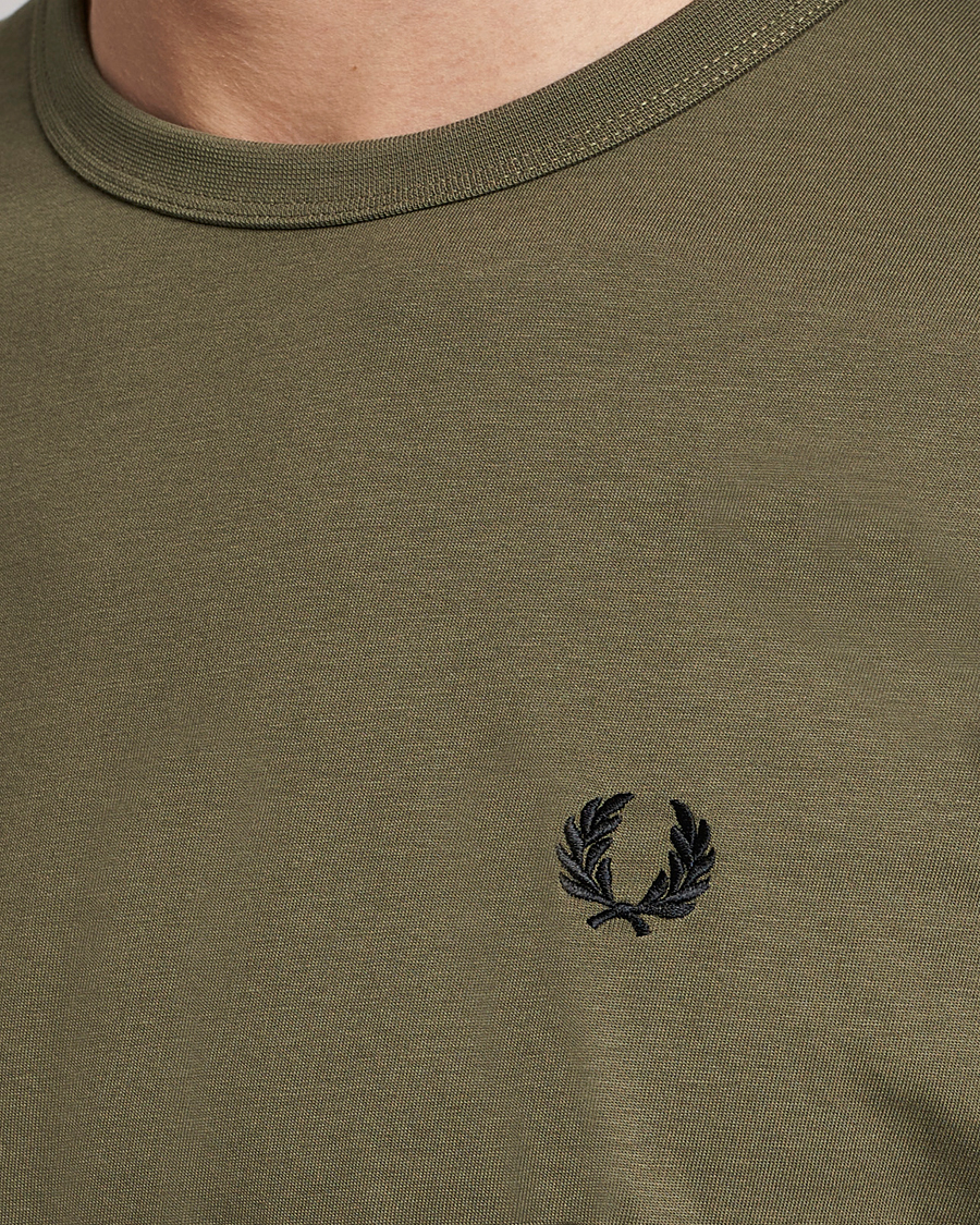 Herren | T-Shirts | Fred Perry | Ringer T-Shirt Unifrom Green
