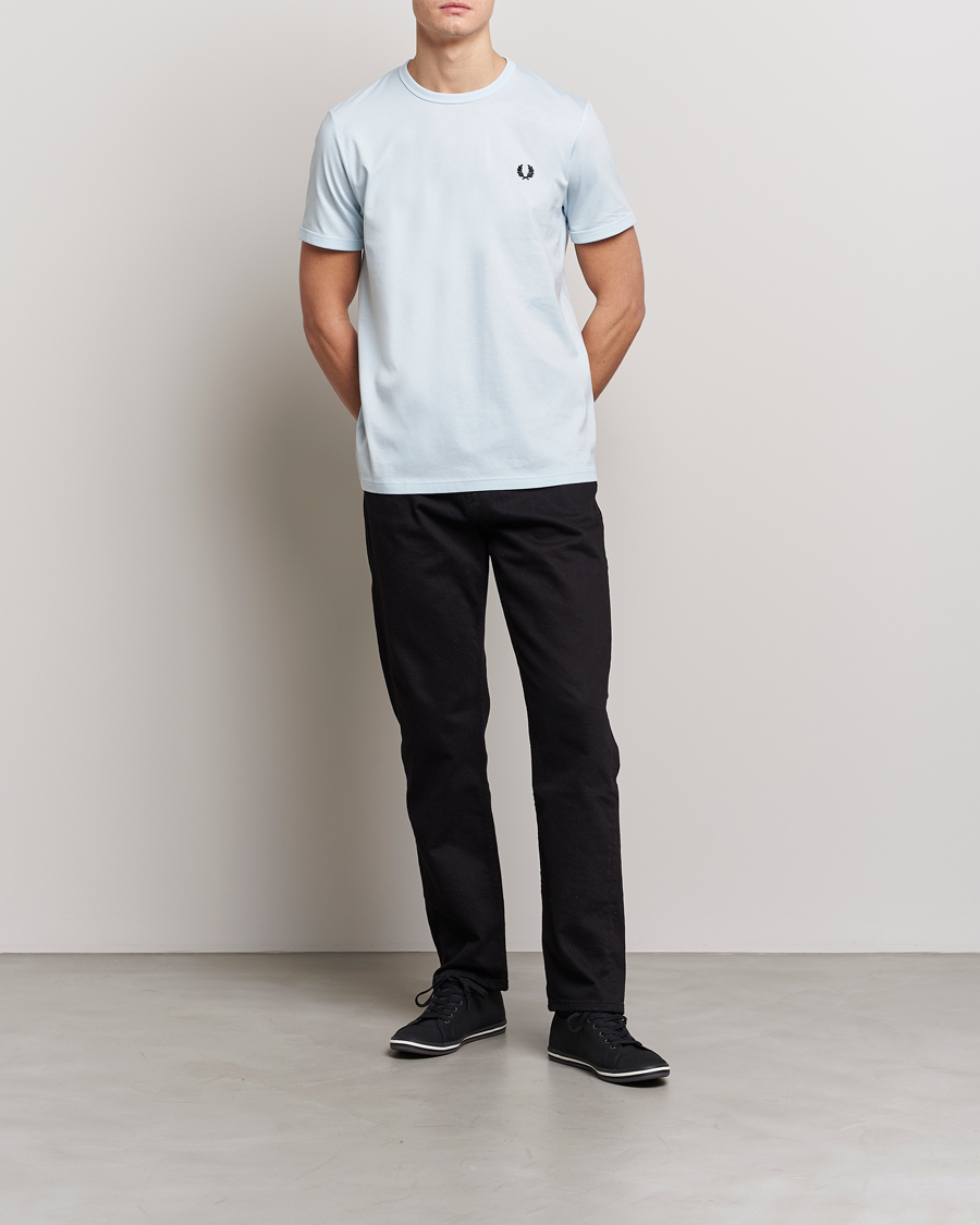 Herren | T-Shirts | Fred Perry | Ringer T-Shirt Light Ice