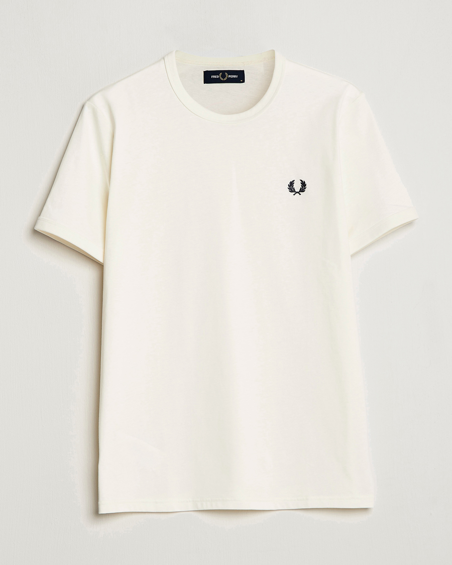 Herren | T-Shirts | Fred Perry | Ringer T-Shirt Ecru