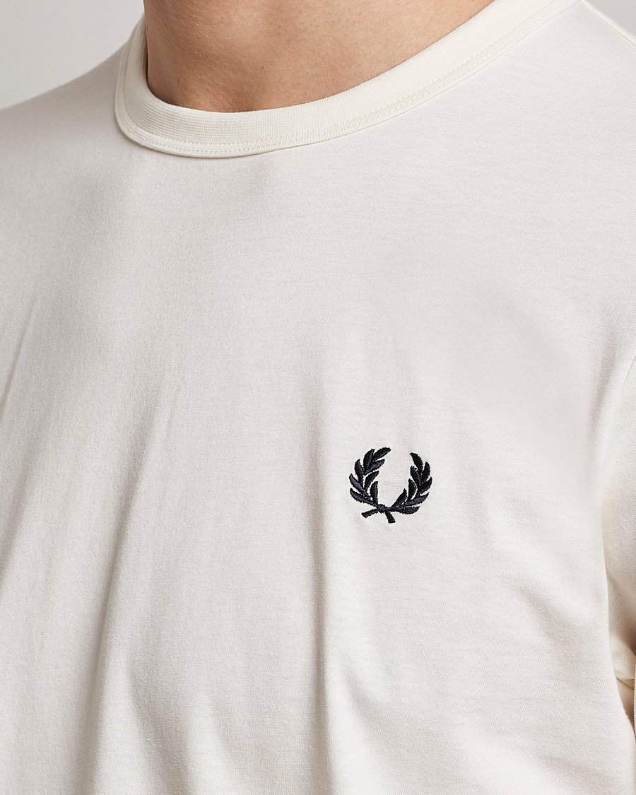 Herren | T-Shirts | Fred Perry | Ringer T-Shirt Ecru