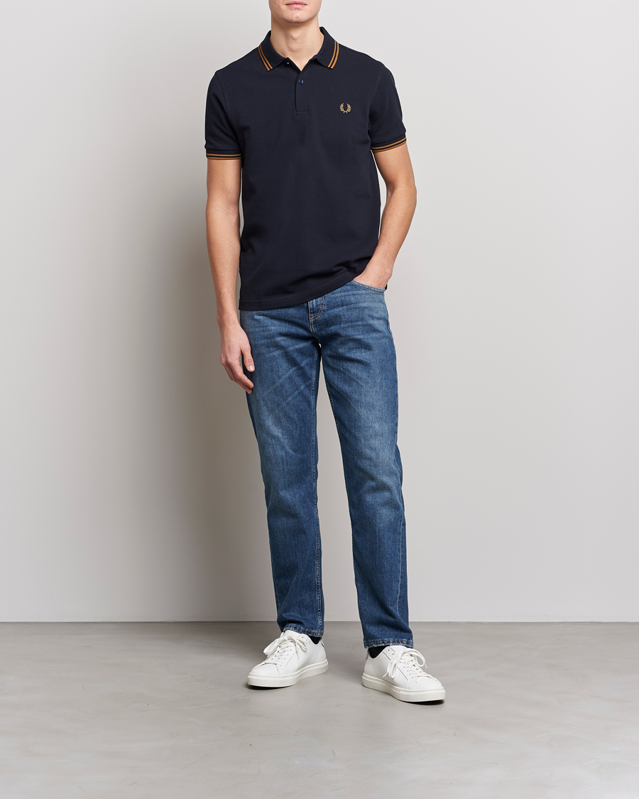 Herren | Poloshirts | Fred Perry | Twin Tipped Polo Shirt Navy