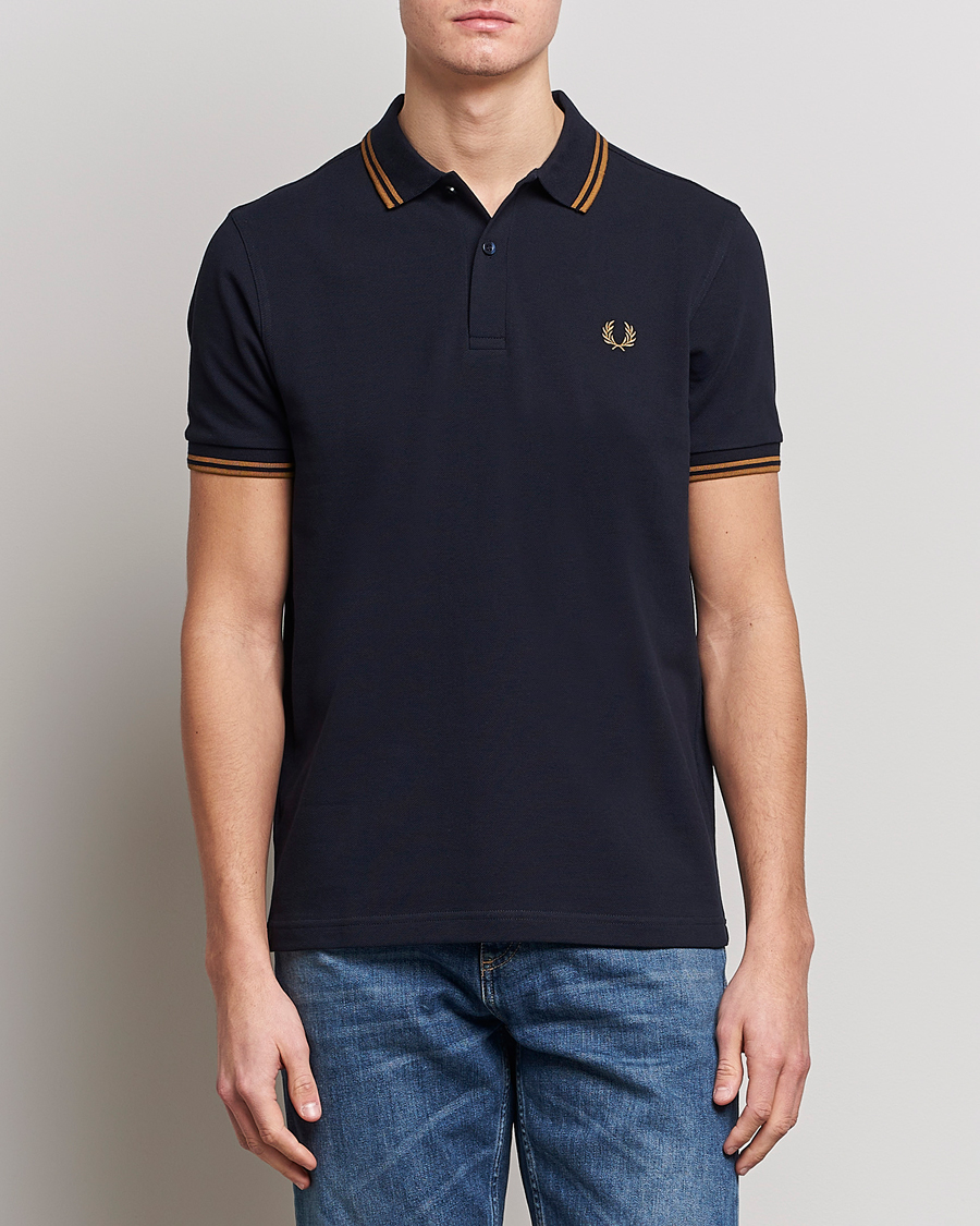 Herren | Poloshirts | Fred Perry | Twin Tipped Polo Shirt Navy