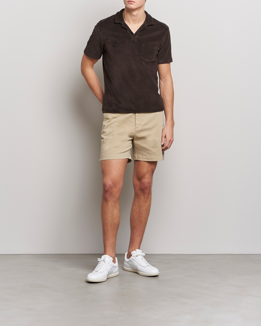 Herren | Shorts | Orlebar Brown | Bulldog Cotton Stretch Twill Shorts Sand Dune