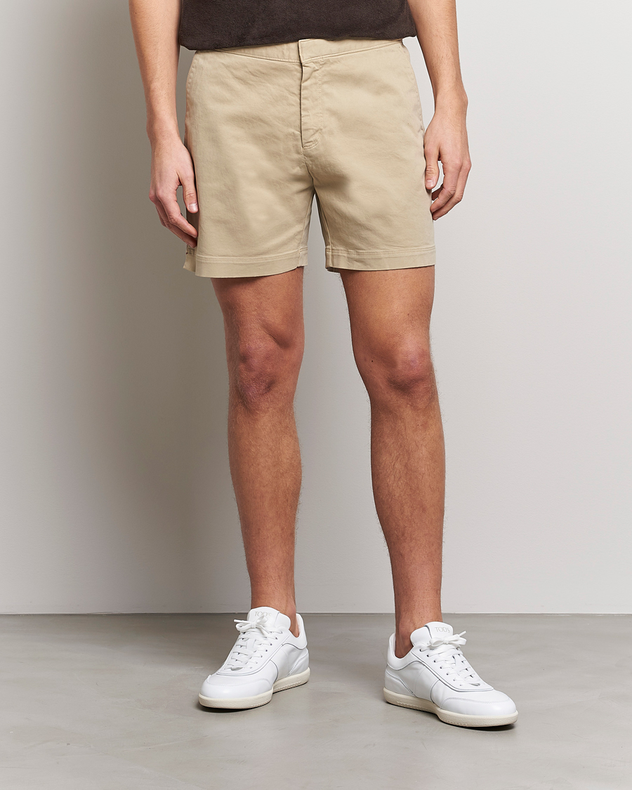 Herren | Shorts | Orlebar Brown | Bulldog Cotton Stretch Twill Shorts Sand Dune