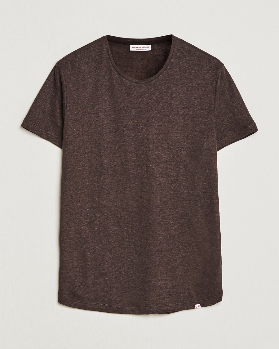 Herren | T-Shirts | Orlebar Brown | OB Linen Crew Neck Tee Truffle