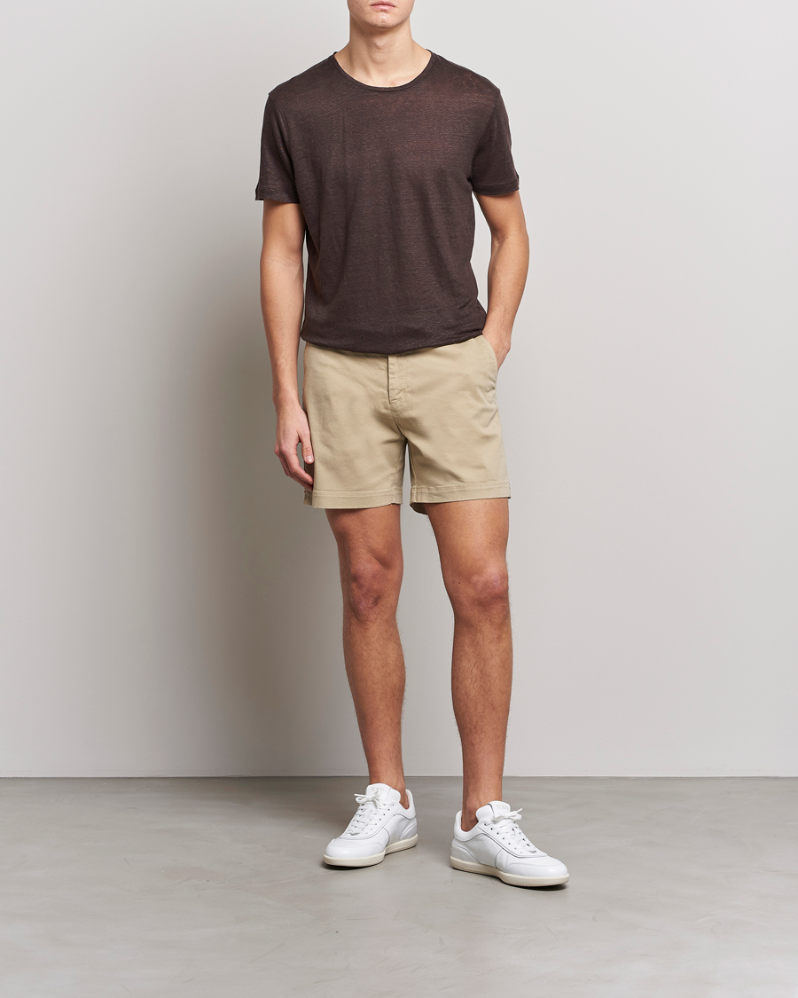 Herren | T-Shirts | Orlebar Brown | OB Linen Crew Neck Tee Truffle