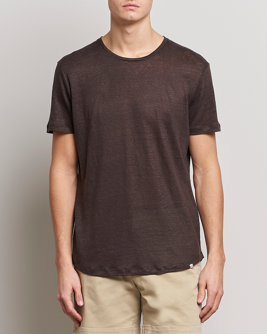 Herren | T-Shirts | Orlebar Brown | OB Linen Crew Neck Tee Truffle