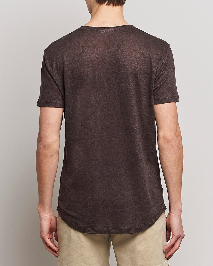 Herren | T-Shirts | Orlebar Brown | OB Linen Crew Neck Tee Truffle
