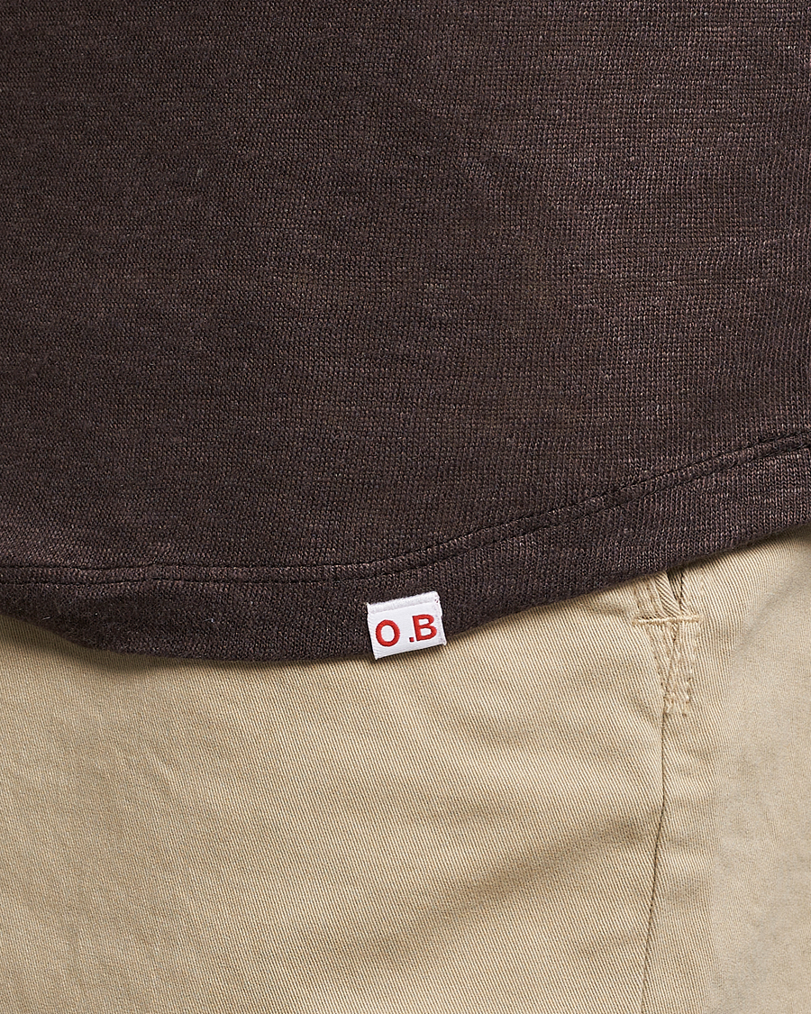 Herren | T-Shirts | Orlebar Brown | OB Linen Crew Neck Tee Truffle