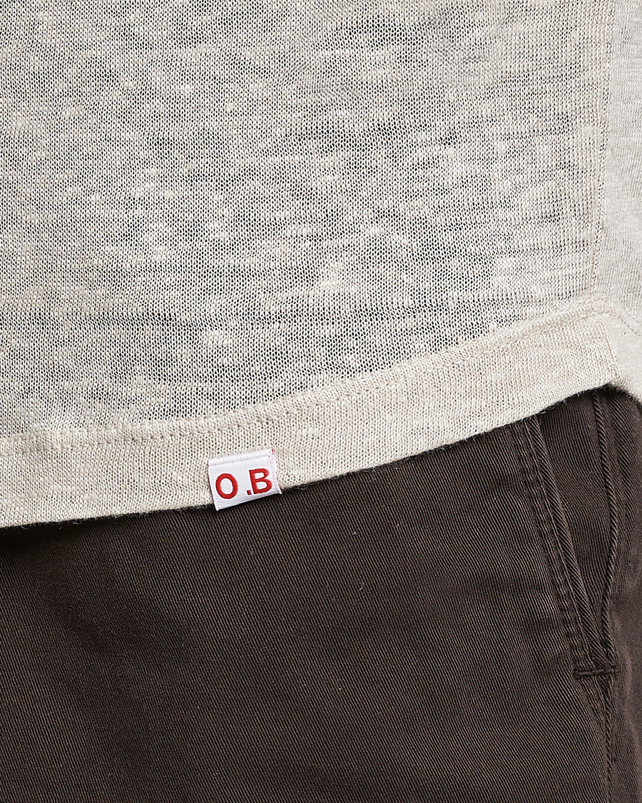 Herren | T-Shirts | Orlebar Brown | OB Linen Crew Neck Tee Pebble